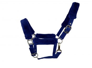 Fleece Covered Nylon halter with crown adjustment and throat snap #4