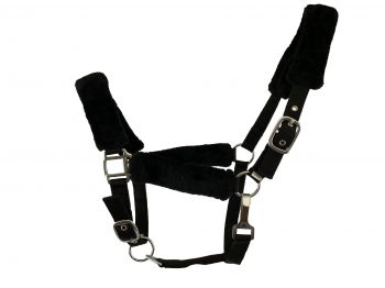 Fleece Covered Nylon halter with crown adjustment and throat snap #5