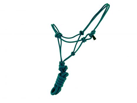 Showman Mini &#47; Small PONY Size adjustable cowboy knot halter with matching removable lead #4