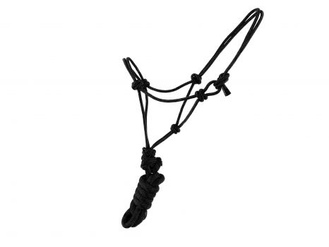Showman Mini &#47; Small PONY Size adjustable cowboy knot halter with matching removable lead #3