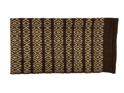32" x 64" Double Weave Woven Saddle Blanket with Diamond Design #2