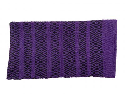 32" x 64" Double Weave Woven Saddle Blanket with Diamond Design #3
