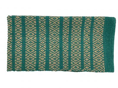 32" x 64" Double Weave Woven Saddle Blanket with Diamond Design #4