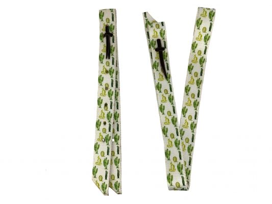 Showman  Premium Quality Cactus Print Nylon tie strap and Off Billet set