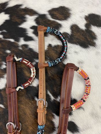 Showman Beaded one ear headstall. Beads will vary #3