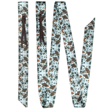 Showman Powder Blue Longhorn Nylon Tie Strap and Off Billet Set