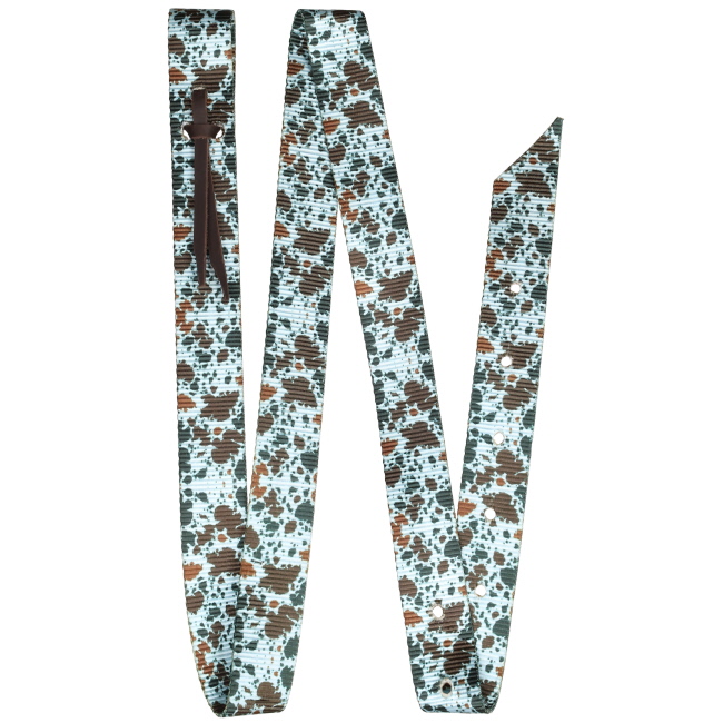 Showman Powder Blue Longhorn Nylon Tie Strap and Off Billet Set #3