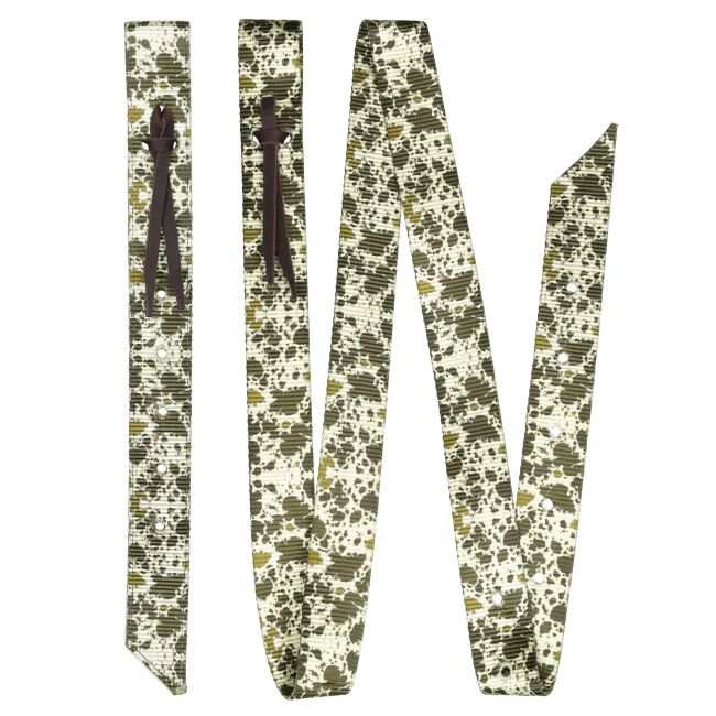 Showman Cow Print Nylon Tie Strap and Off Billet Set - Second Choice