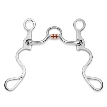 Showman Long S Shank with Medium Port Copper Rollers