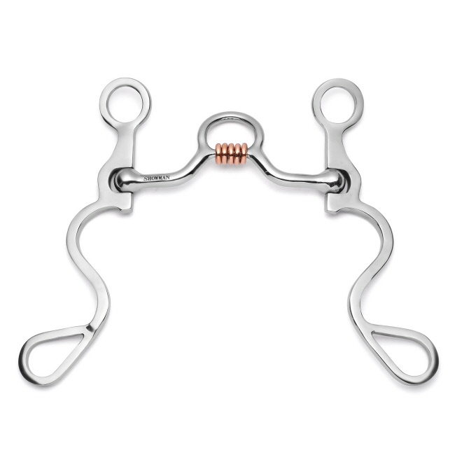 Showman Long S Shank with Medium Port Copper Rollers