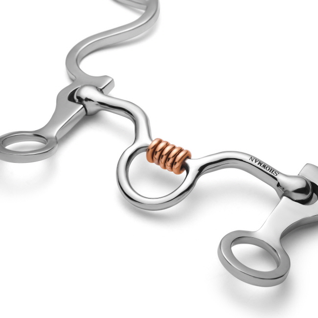 Showman Long S Shank with Medium Port Copper Rollers #2