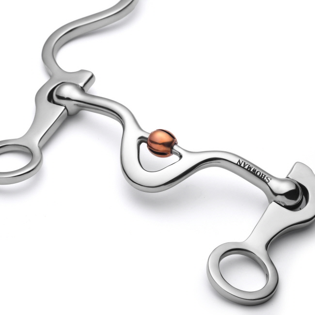 Showman Long S Shank with Smooth Low Port Copper Rollers #2