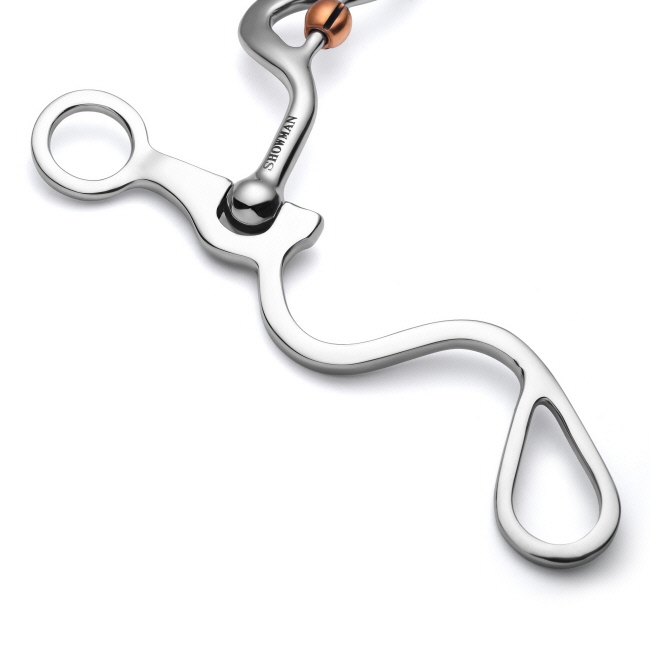 Showman Long S Shank with Smooth Low Port Copper Rollers #3