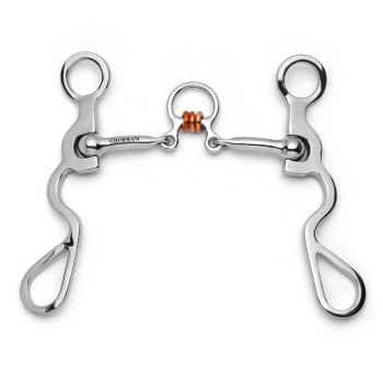 Showman S Shank with Three Piece Jointed Copper Rollers