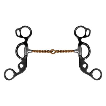 Showman Short Shank Twisted Copper Wire Snaffle Bit