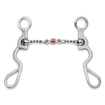 Showman S Shank with Jointed Twisted Wire Dogbone