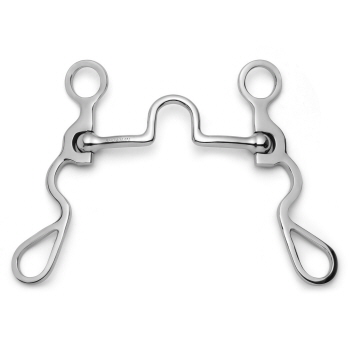 Showman S Shank with Fixed Port Tongue Reief