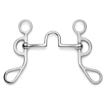 Showman Argentine Shank with Fixed Port Tongue Relief
