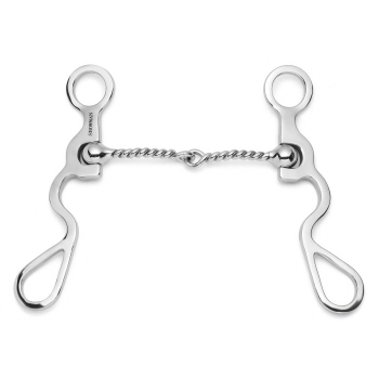 Showman S Shank with Twisted Wire Snaffle