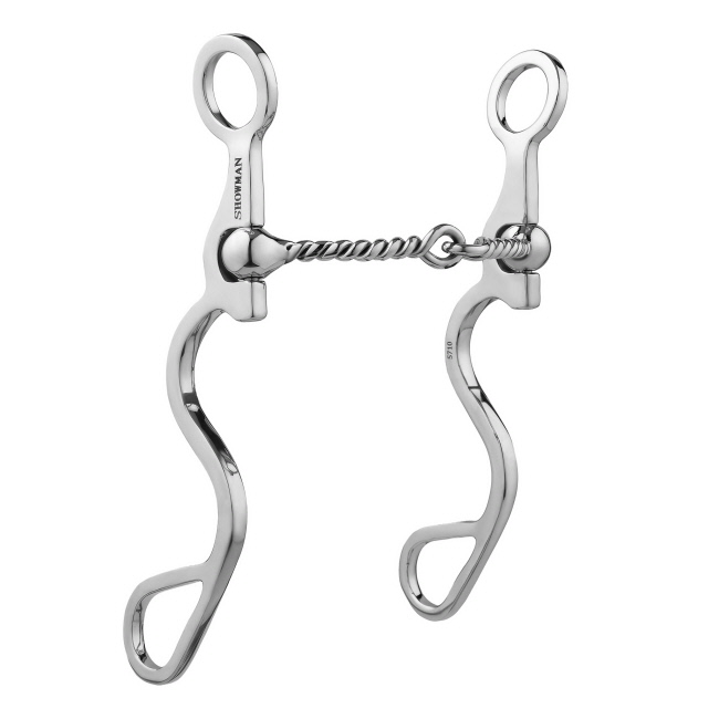 Showman Long S Shank with Twisted Wire Snaffle #4