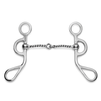 Showman Argentine Shank with Twisted Wire Snaffle