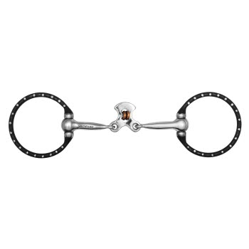 Showman D-Ring Silver Dotted Double Copper Roller Bit