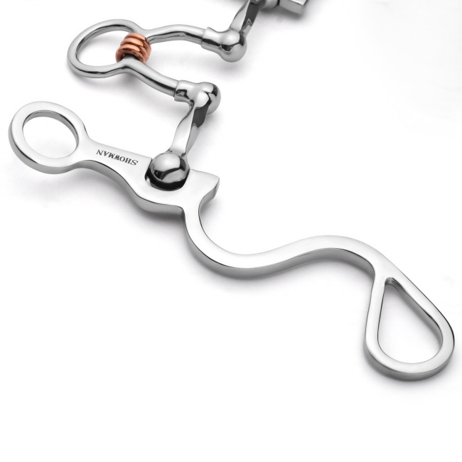 Showman Long S Shank with Slow Twist Ported Copper Rollers #3