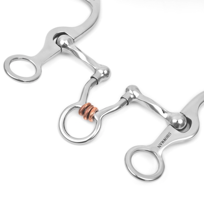 Showman Curved Shank with Slow Twist Port Copper Rollers #3