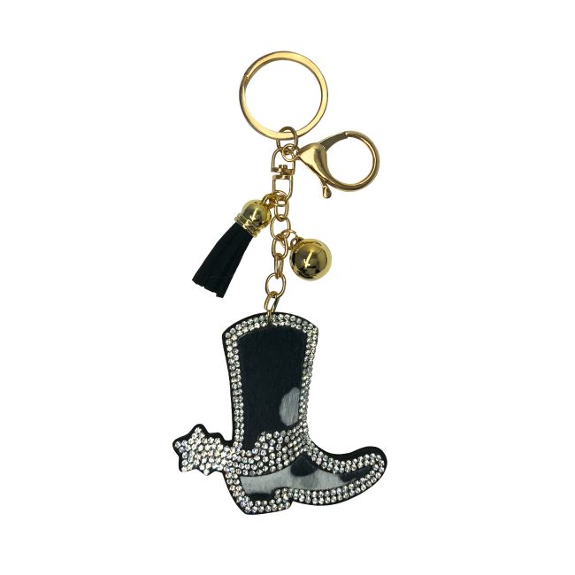 Bling Rhinestone Keychain - Cowhide Boot