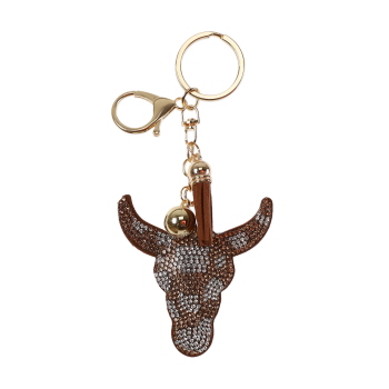 Bling Rhinestone Keychain - Steer