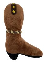 Western Plush Squeaky Dog Toy - Cowboy Boot