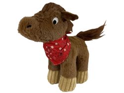 Western Plush Squeaky Dog Toy - Horse