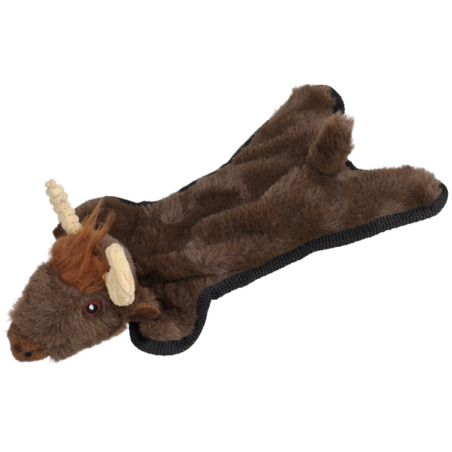 Frontier Bison Squeak & Crinkle Flat Plush Dog Toy #2