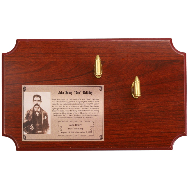 Doc Holiday Stainless Steel Revolver Knife with Plaque #4