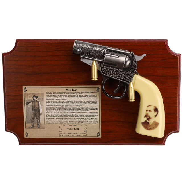 Wyatt Earp Stainless Steel Revolver Knife with Plaque #3