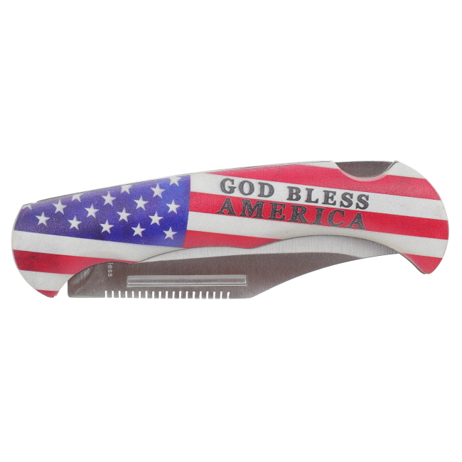 God Bless America Stainless Steel Folding Knife #3