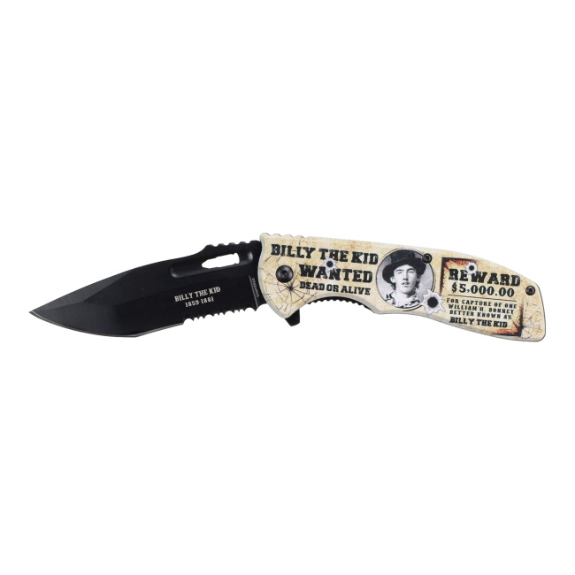 Billy the Kid Wanted Stainless Steel Folding Knife #2