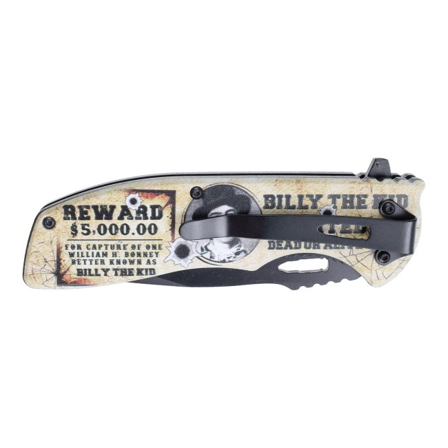 Billy the Kid Wanted Stainless Steel Folding Knife #4