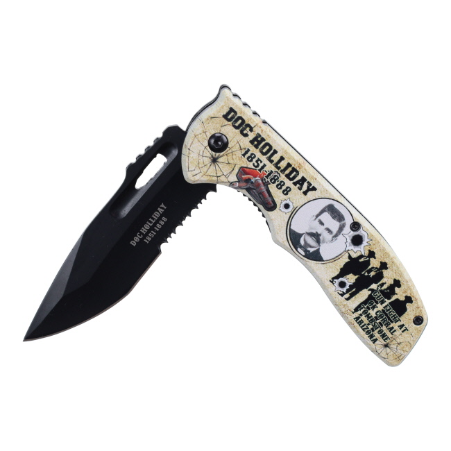 Doc Holiday Stainless Steel Folding Knife