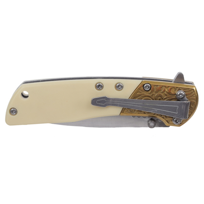 Billy the Kid Stainless Steel Folding Knife with Wooden Box #4