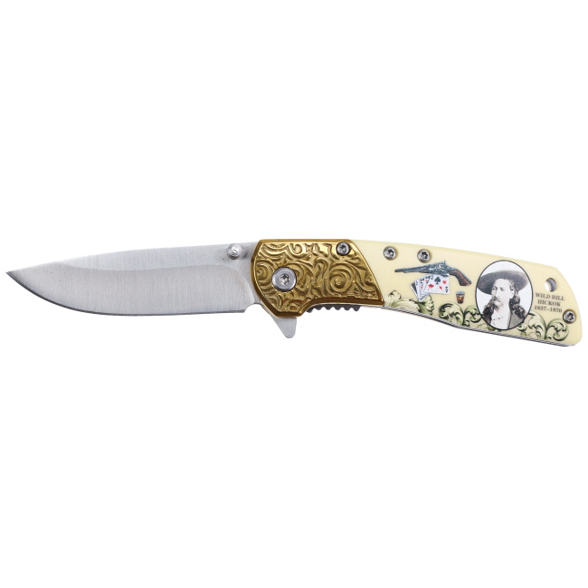 Wild Bill Stainless Steel Folding Knife with Wooden Box #2