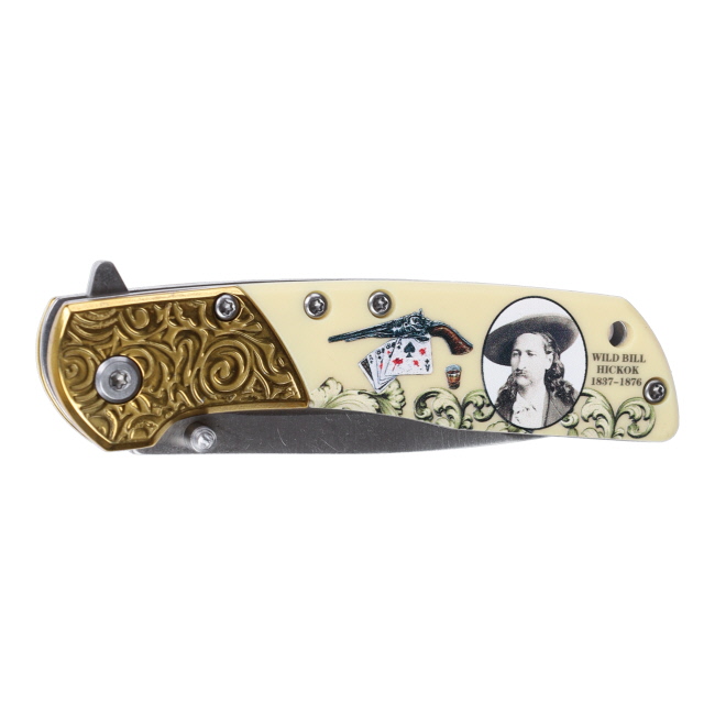 Wild Bill Stainless Steel Folding Knife with Wooden Box #3