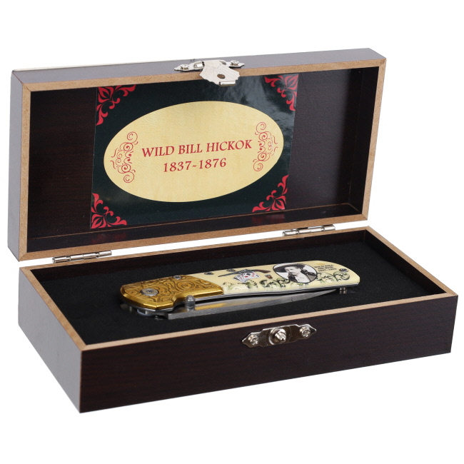 Wild Bill Stainless Steel Folding Knife with Wooden Box #5