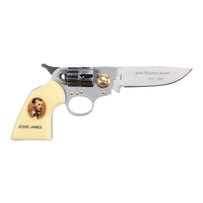 Jesse James Mini Revolver and Bullet Knife Set #2