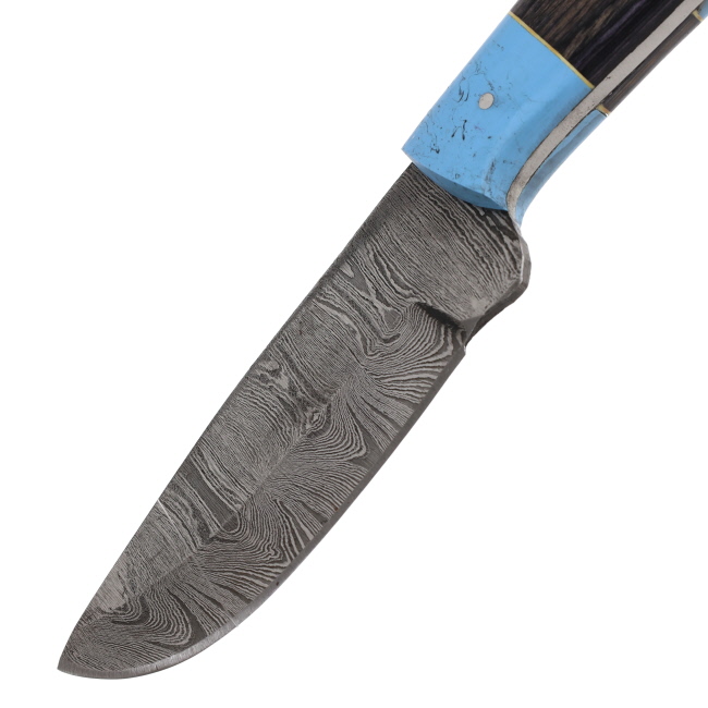 Lariat Midnight Spur - Hand-Forged Damascus Skinning & Camping Knife #2