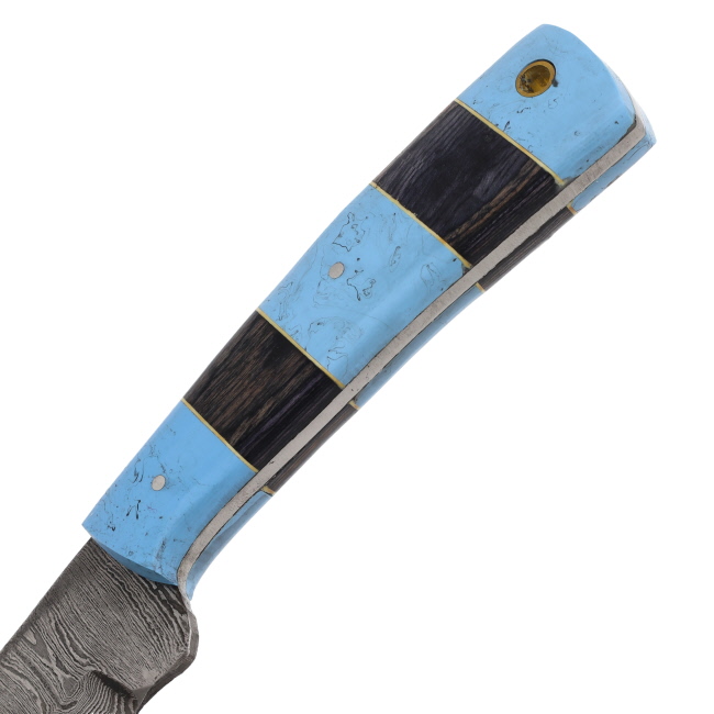Lariat Midnight Spur - Hand-Forged Damascus Skinning & Camping Knife #3