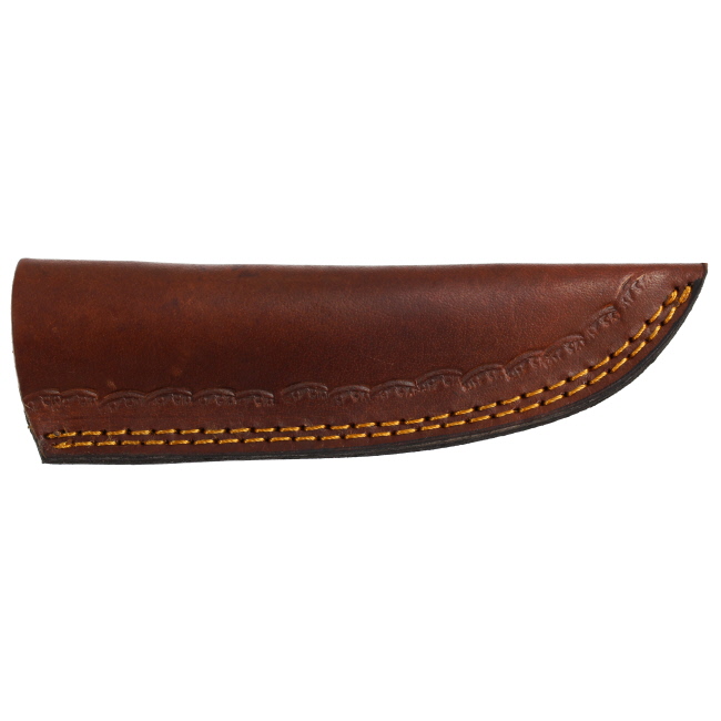 Lariat Timberline - Hand-Forged Damascus Skinning Knife with Blue & Brown Wood Handle #4
