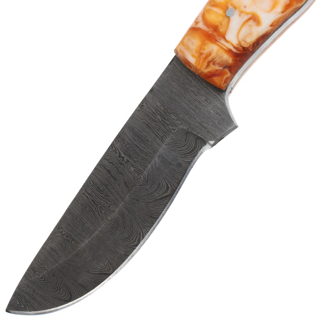 Lariat Maverick - Hand-Forged Damascus Hunting Knife with Resin Handle #2