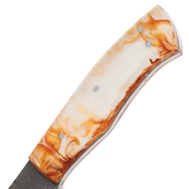 Lariat Maverick - Hand-Forged Damascus Hunting Knife with Resin Handle #3