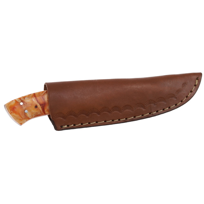 Lariat Maverick - Hand-Forged Damascus Hunting Knife with Resin Handle #5